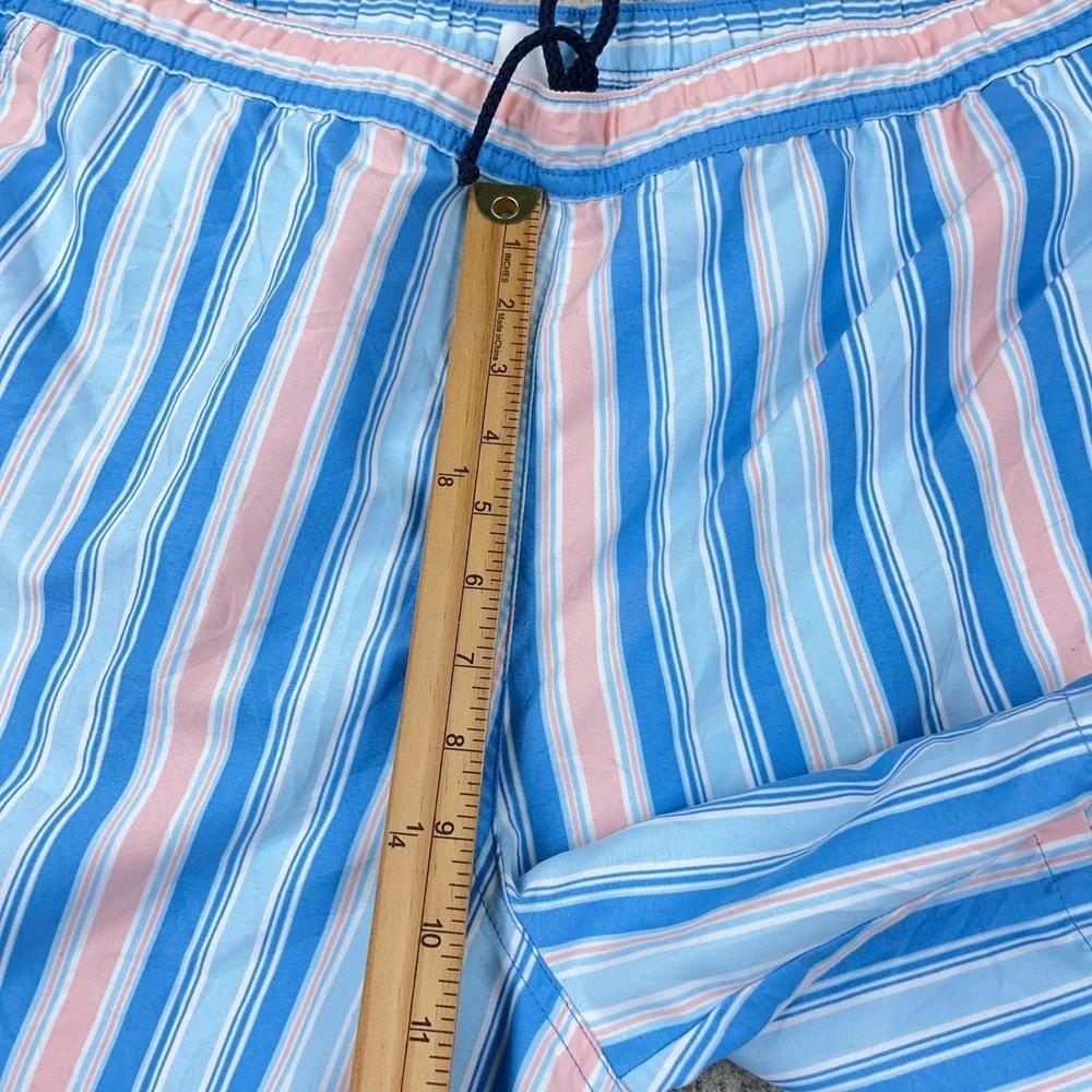 Vineyard Vines Swim Trunks Men Large Blue Pink Striped Bored Shorts Preppy Adult